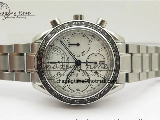 0507 Elegant Speedmaster Racing Master SS HRF 1:1 Best Edition White Dial on SS Bracelet A 7864